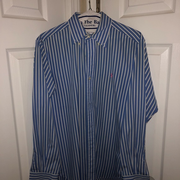 Polo Ralph Lauren long sleeve button down, sz 15, 33-34 (med), fresh dry cleaned - Picture 1 of 8